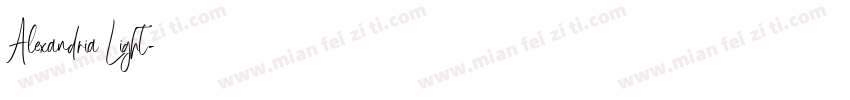 Alexandria Light字体转换